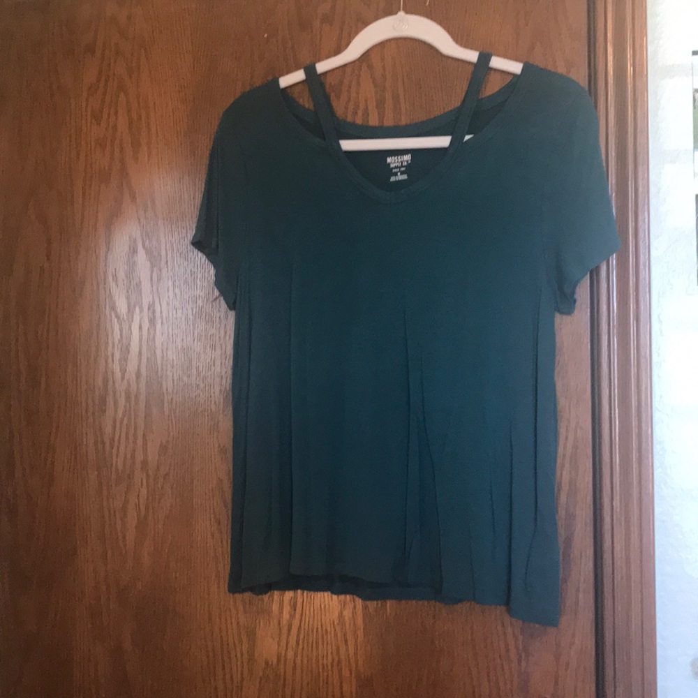 Blue green tee